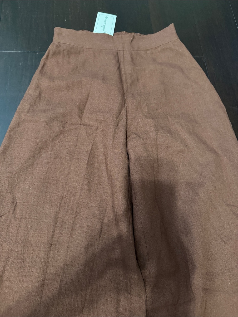 Julia Amory Ivy Linen Pants in Coco - Picture 4 of 7